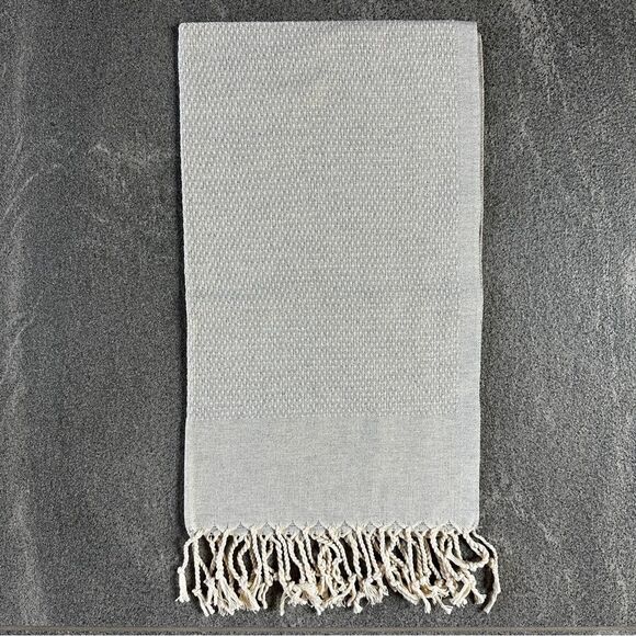 NEW Turkish Peshkir Kitchen Dish Tea Hand Towel Peshtemal 100% Cotton Light Gray - Picture 10 of 10